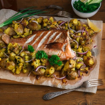 Mediterran snapper tray bake